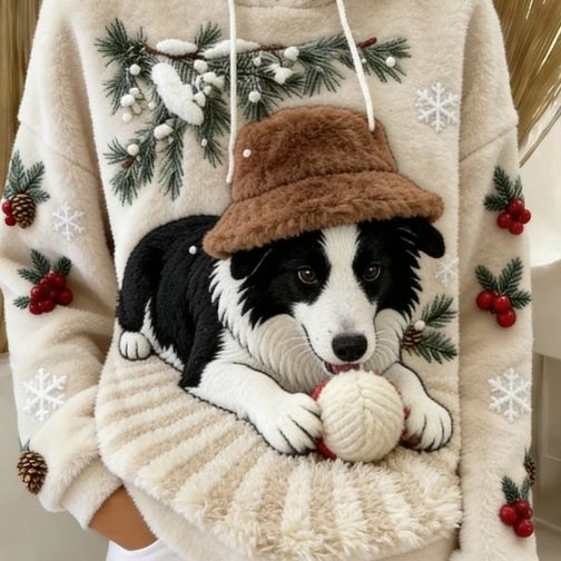 Cozy Digital Hoodie for Women - Extra Thick Faux Cotton