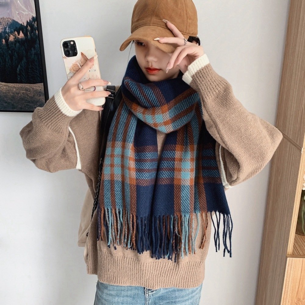 Stay Warm in Style: Plaid Neck Warmer Scarf
