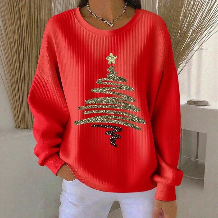 Stay Cozy This Holiday Season in 3D Christmas Tree Corduroy Hoodie