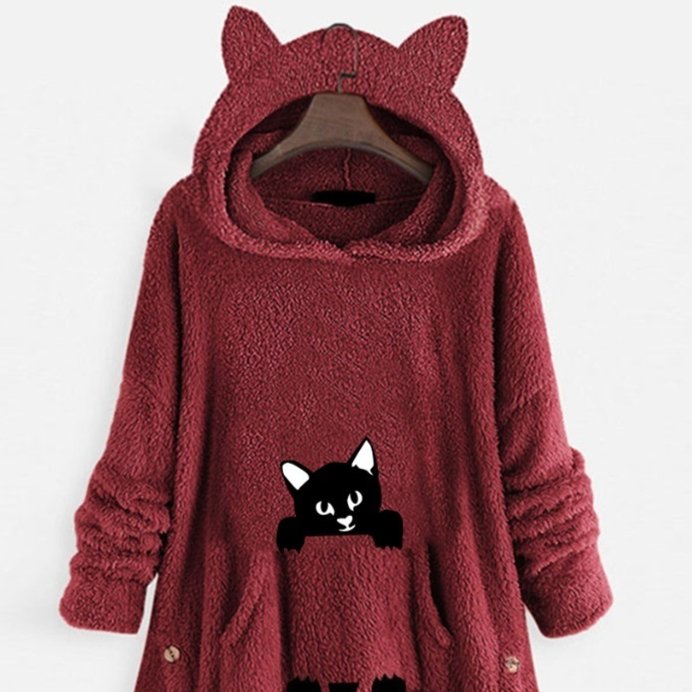Cozy Plus-size Hoodie Coat for Women