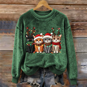 Cozy 3D-Printed Christmas Flannel Hoodie for Women