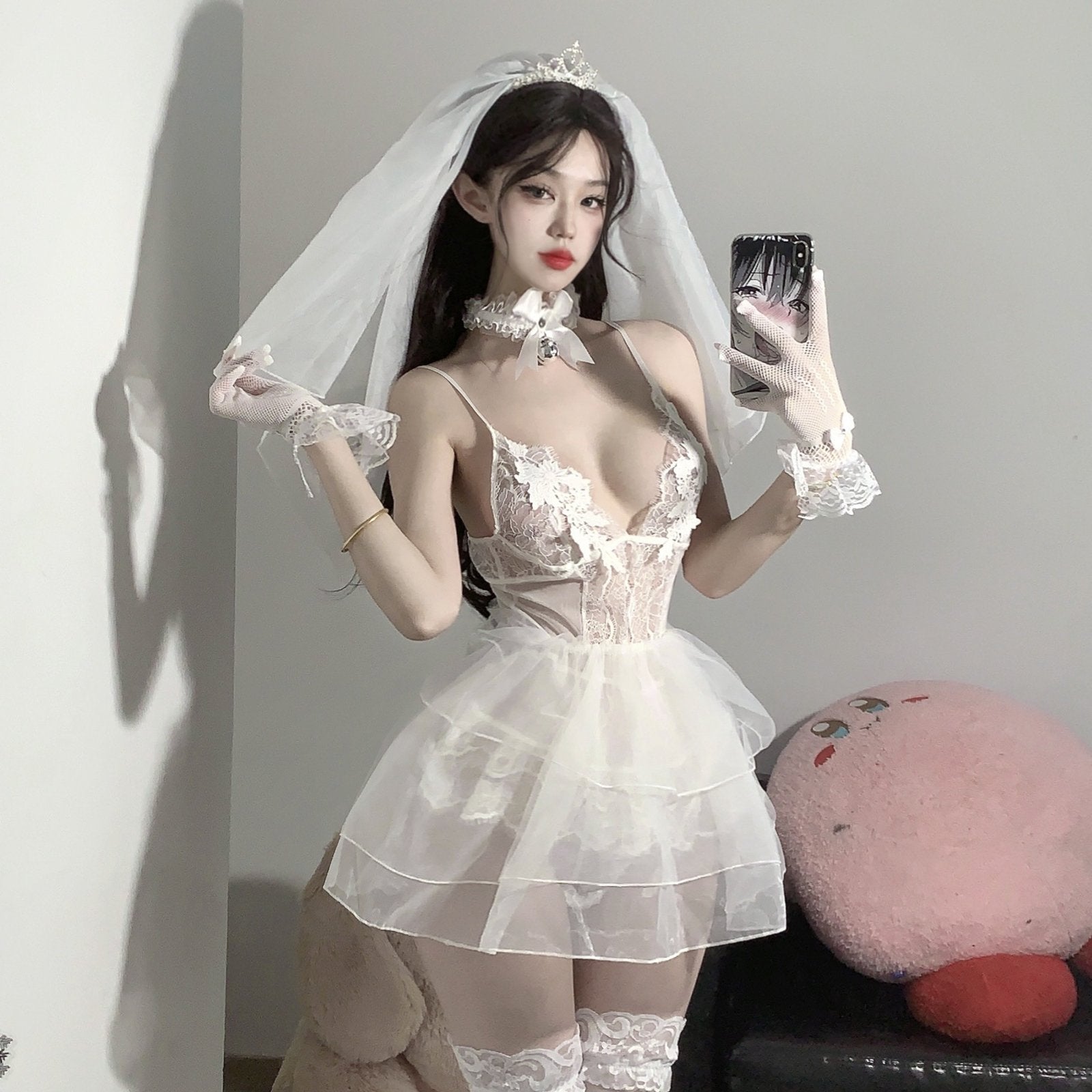 Sexy Lace Bra with Cutout Design - Bridal Wedding Bra