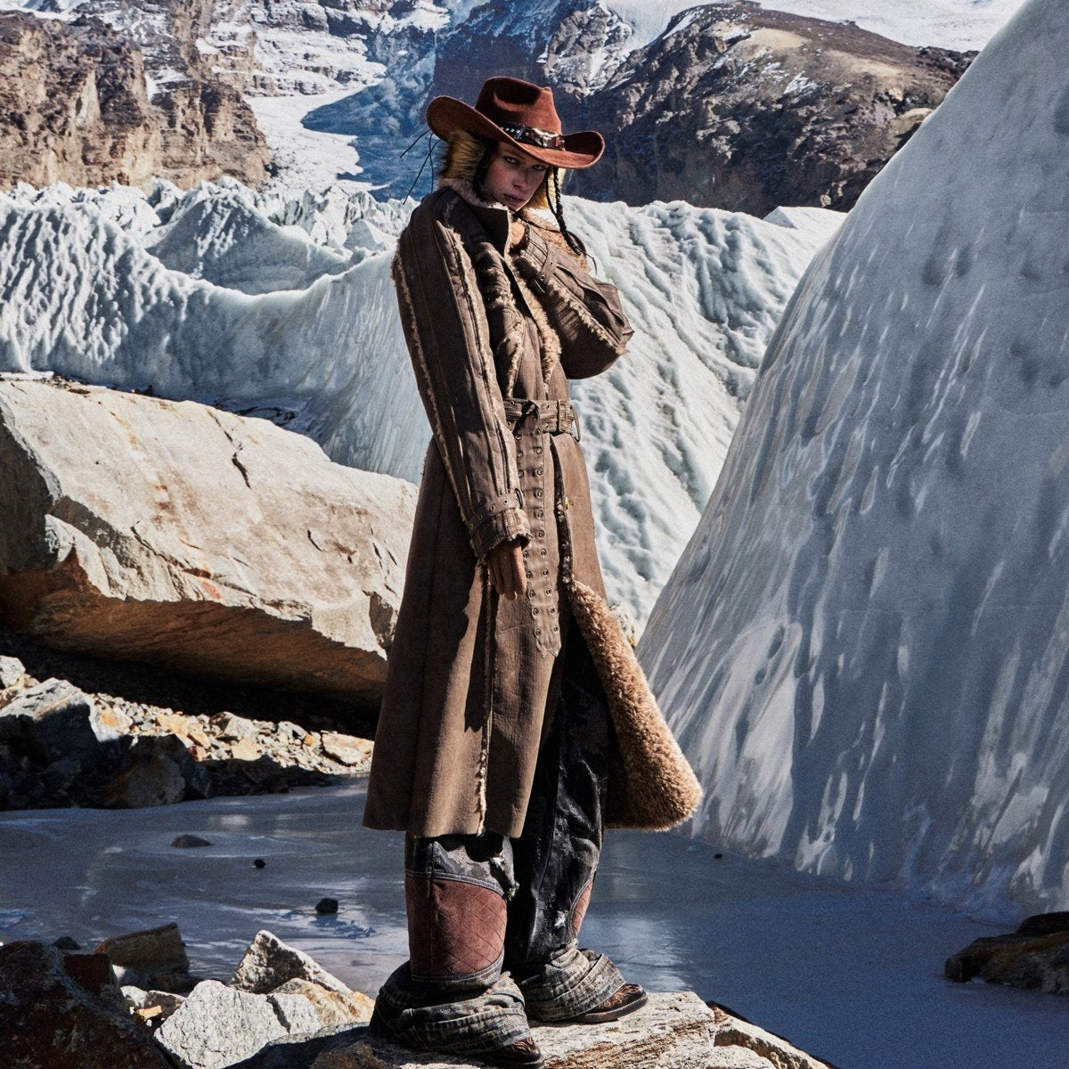 Long Eco-Friendly Suede Coat for Cold Weather