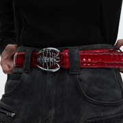 Retro Heavy Duty Leather Belt with Metal Buckle