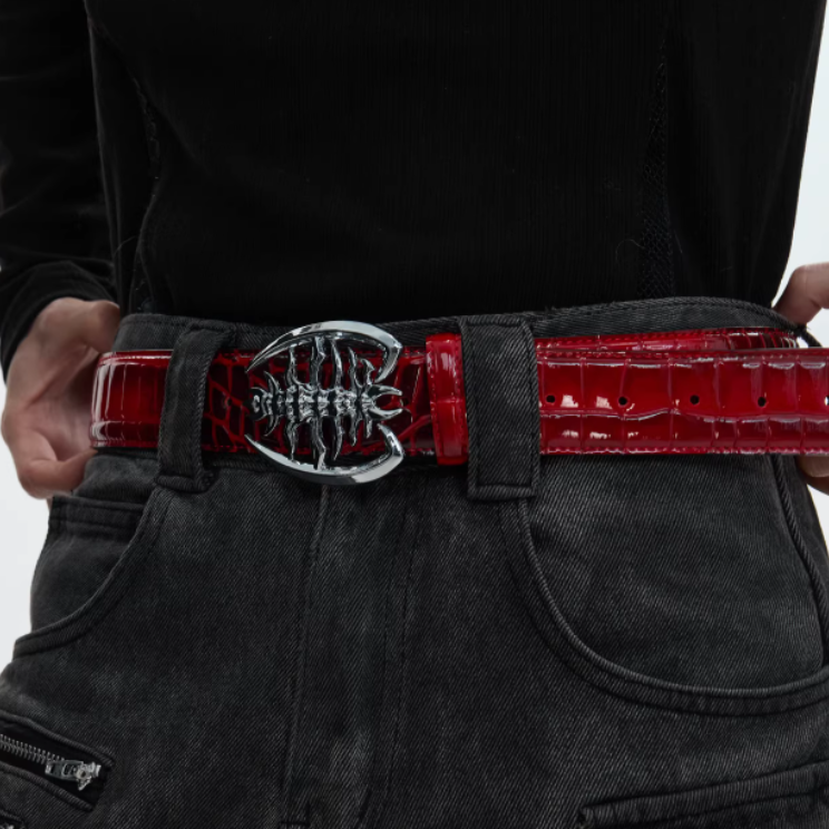 Retro Heavy Duty Leather Belt with Metal Buckle