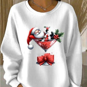 Cozy Long-Sleeve Round Neck Pullover Sweater