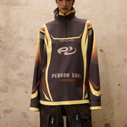 Racing Turtleneck Long-Sleeve Streetwear Tee