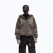 Stay Warm in Style with Distressed Sweatshirt