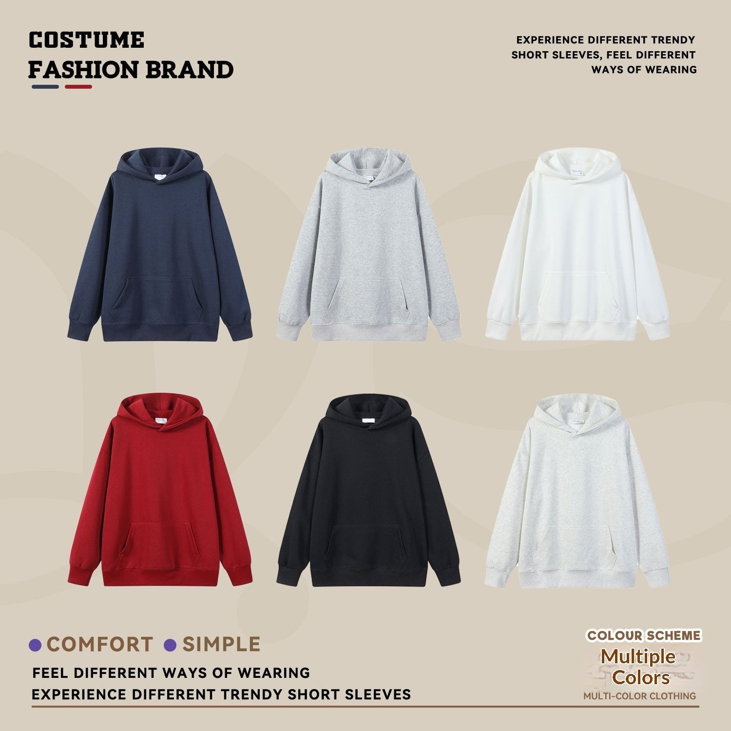 Casual Drop Shoulder Hoodie for Women