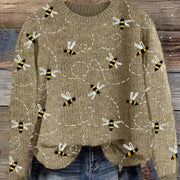 Women's Sporty Casual Crew-Neck Long-Sleeve Top