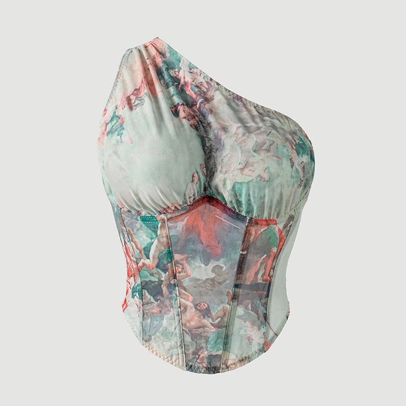 Print Camisole with Underwire Support & Slim Fit