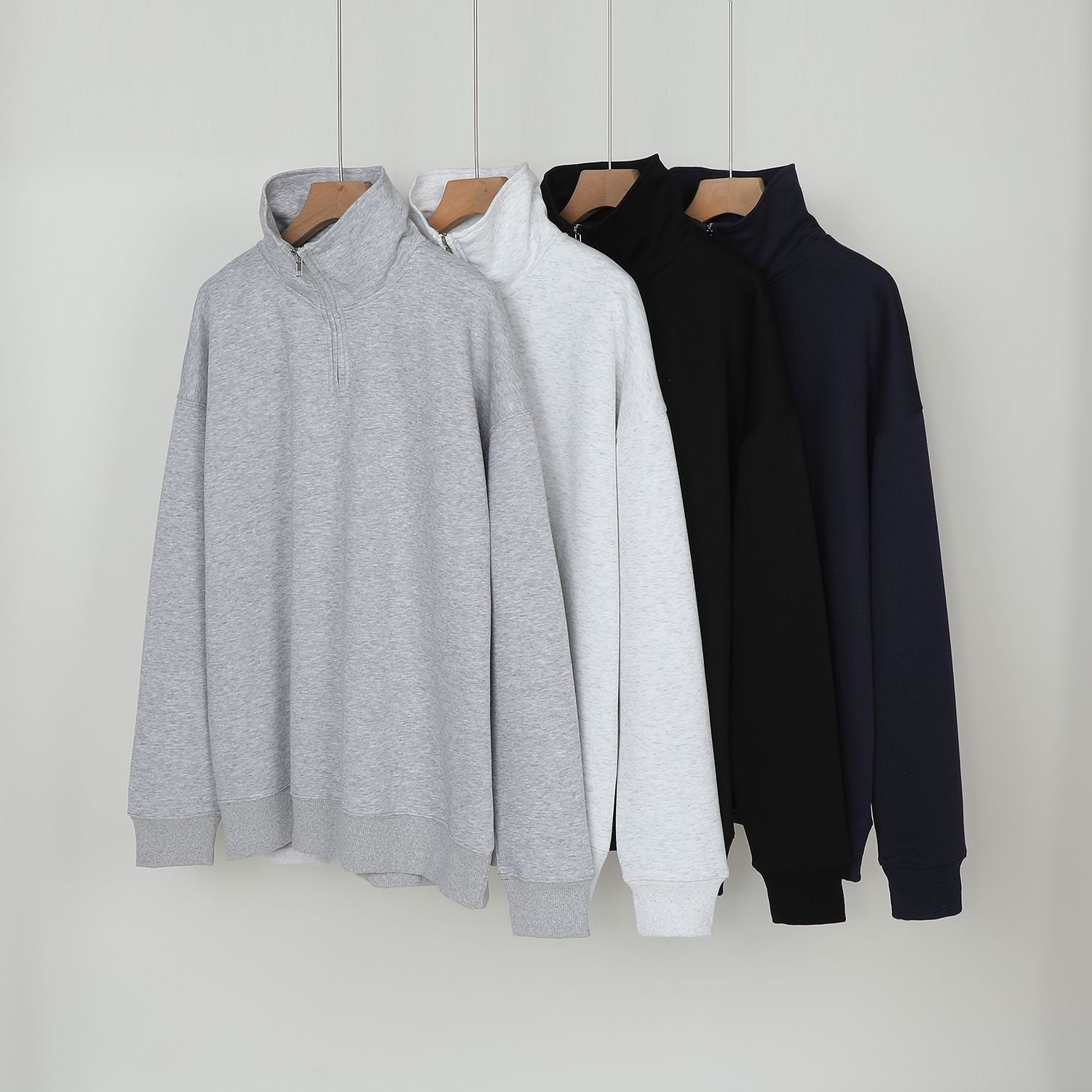 Casual Women's Half-zip Hoodie with Stand-up Collar
