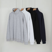 Casual Women's Half-zip Hoodie with Stand-up Collar