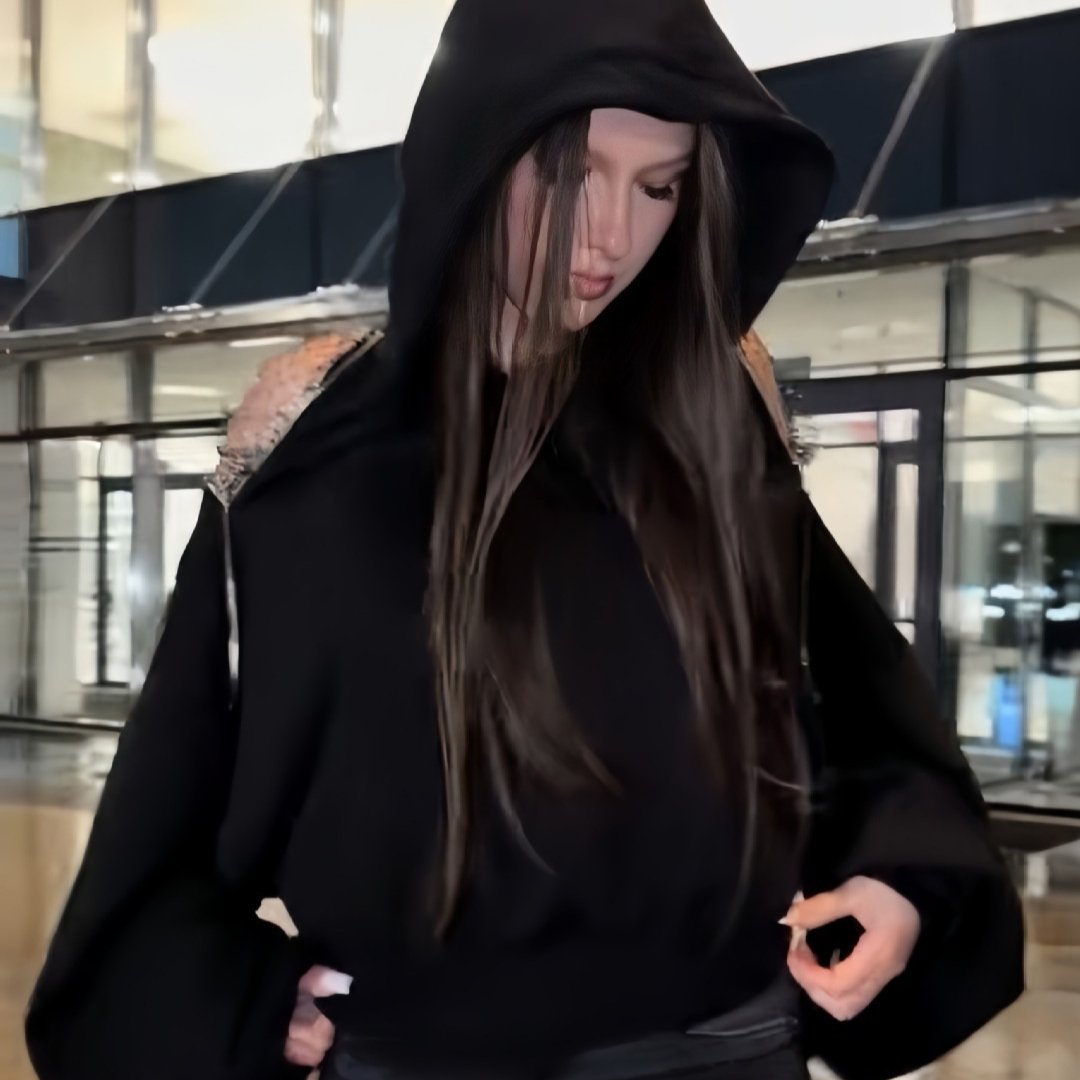 Solid Color Backless Mesh Hoodie Sweatshirt for Women
