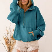 Women's Solid Color Hoodie Pullover