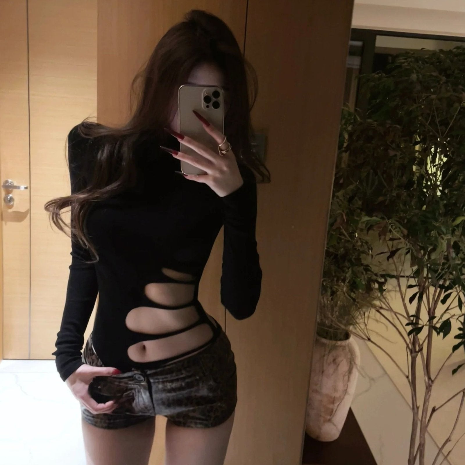Elegant Slim-Fit Long Sleeve Base Top