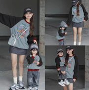 Cozy Color-Block Hoodie for Parents & Kids - Versatile Casual Wear