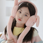 Warm Rabbit Earflap Hat For Kids