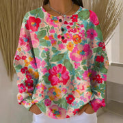 Relaxed Fit Retro Sweatshirt for Women