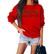 Christmas Sweater Crew-Neck Pullover Top for Women