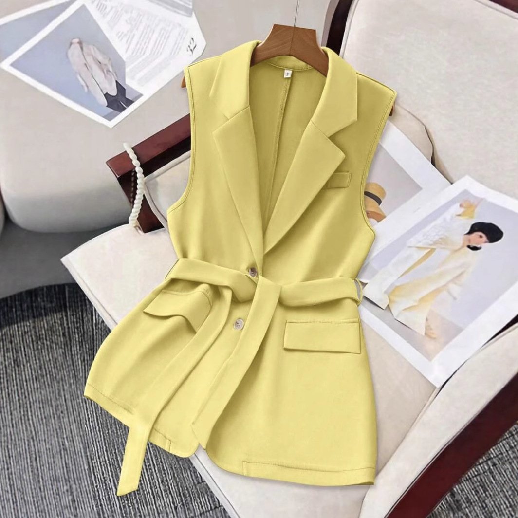 Loose-Fit Elegant Blazer Vest for Women