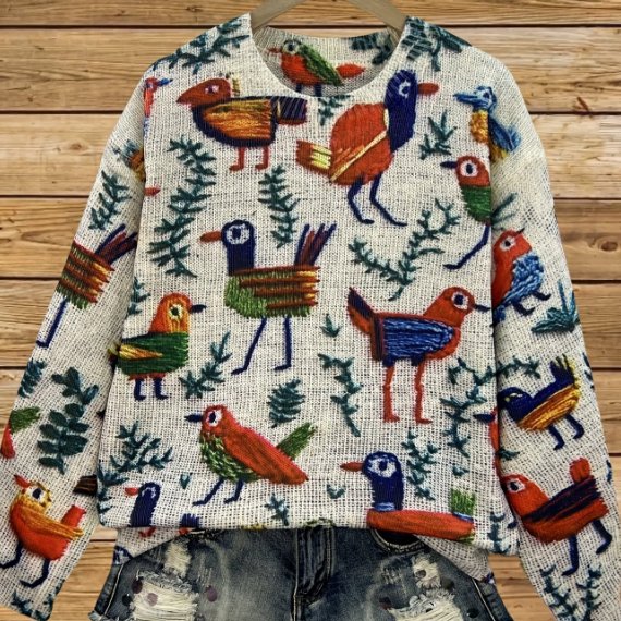 Custom Photo Print Long-Sleeve Women's Top