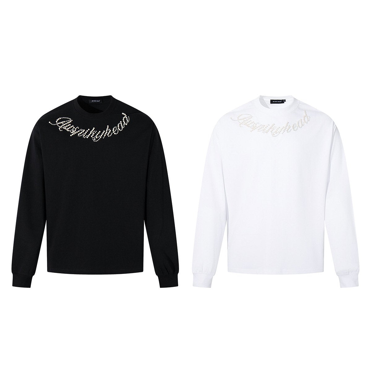 Couples' Hoodie for Two - Beaded Pearl Crewneck