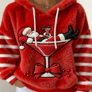 Cozy Christmas Flannel Hoodie for Women