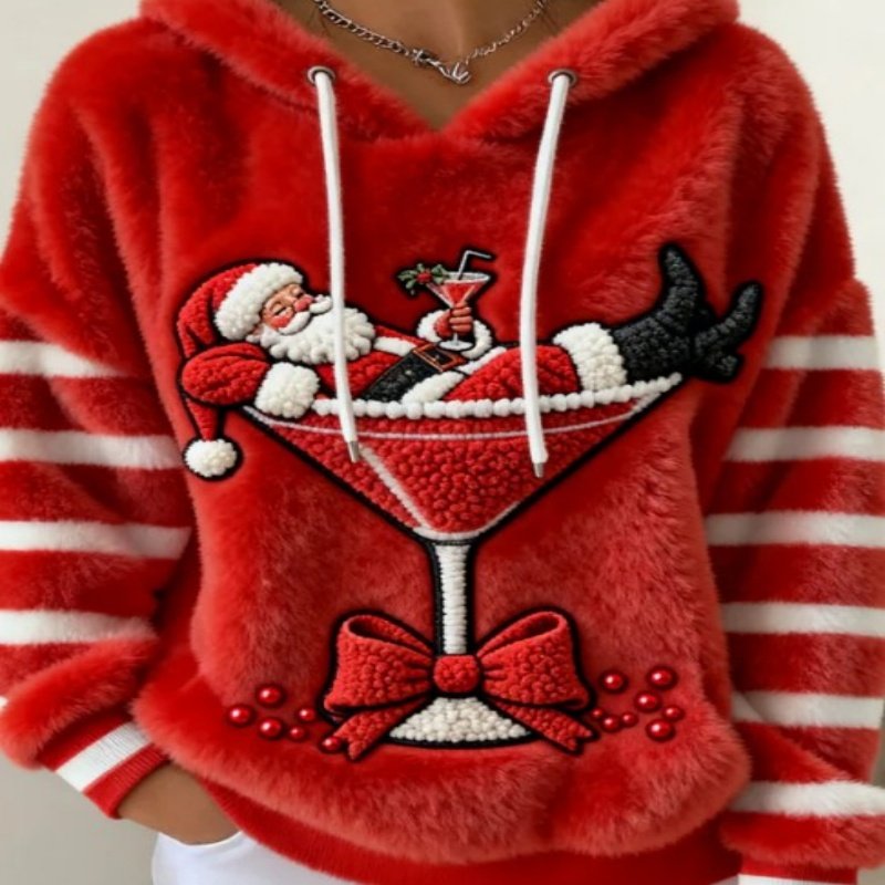 Cozy Christmas Flannel Hoodie for Women