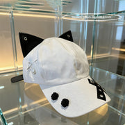 Retro Cat Ears Flat Brim Hat