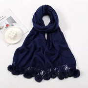Soft Cashmere Scarf with Fleece Lining for Ultimate Warmth