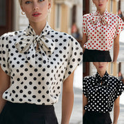 New Style Bow-Knot Collar Elegant Commuter All-Match Shirt For Women