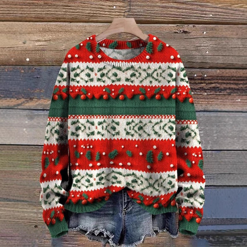 Chunky-knit Crewneck Sweater in a Thick, Heavyweight Fabricno Hood