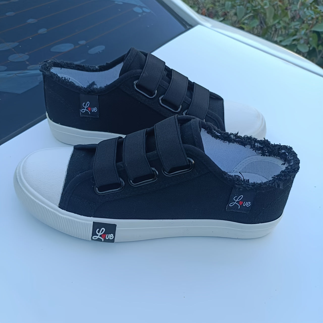 Elastic Band Slip-On Casual Shoes for Women