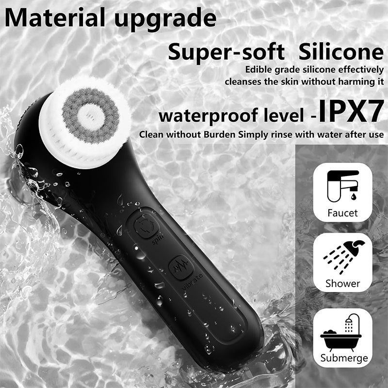 Vibrating Facial Cleanser with Massage Function