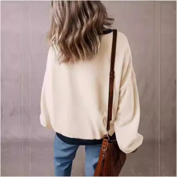 Casual Printed Long Sleeve Pullover Sweatshirt