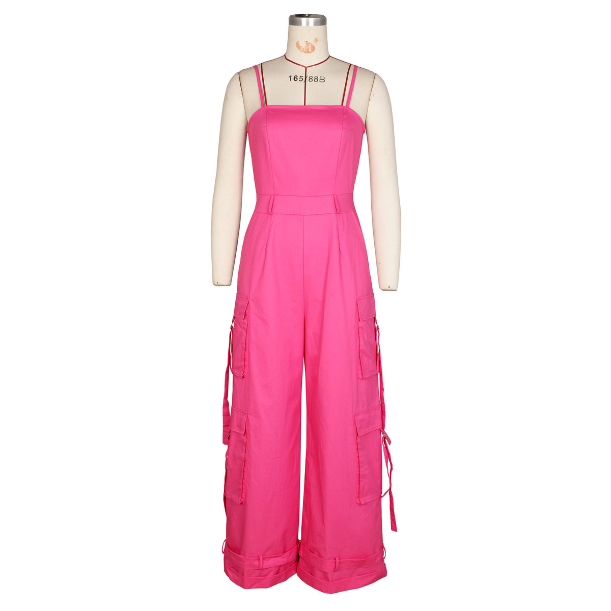 Women's Utility Wide-Leg Jumpsuit with Pockets