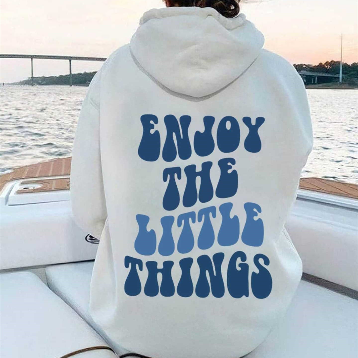 Oversized Back-Text Hoodie for Women