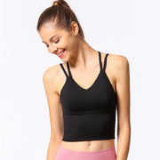 Sports Tank Top for Women - Cross Shoulder Strap