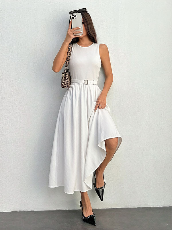 Sleeveless Dress Casual and Versatile Womens Wear