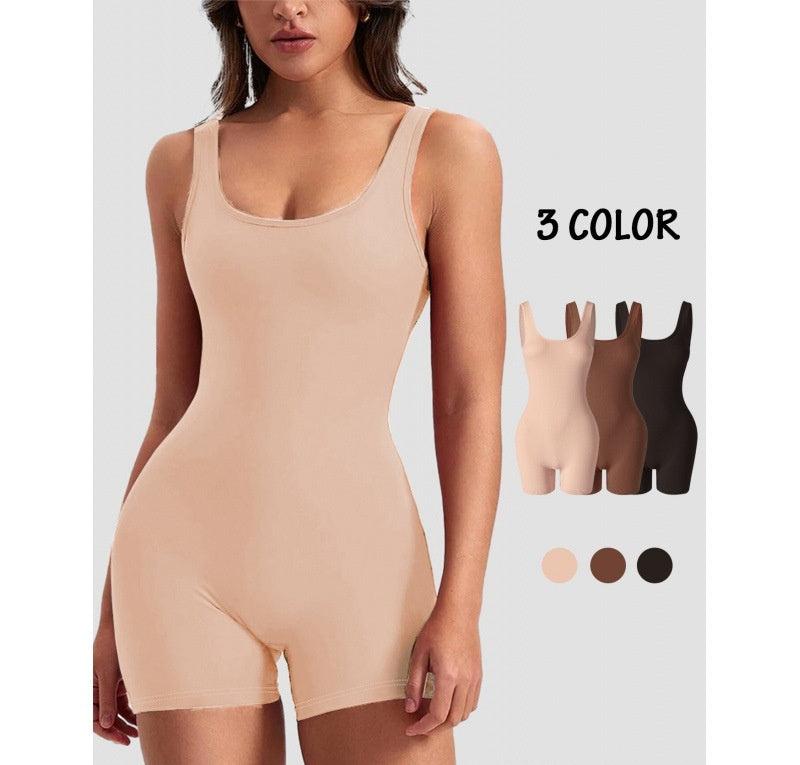 Nylon Push-Up Yoga Bodysuit for Workout & Fitness