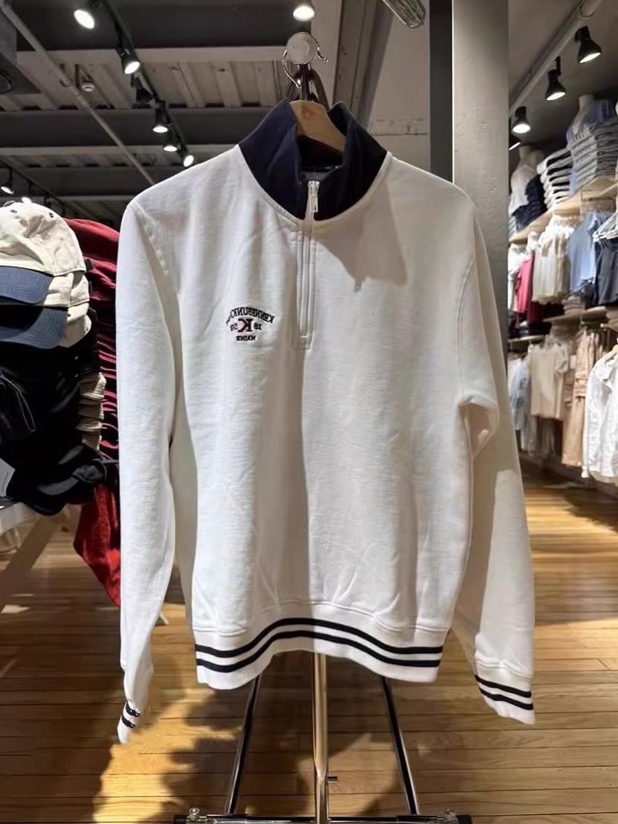 Retro Half-Zip Contrast Polo Sweater