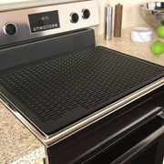 Silicone Electric Stove Cover Mat – 28" x 20" Heat‑Resistant Flat Protector, Black