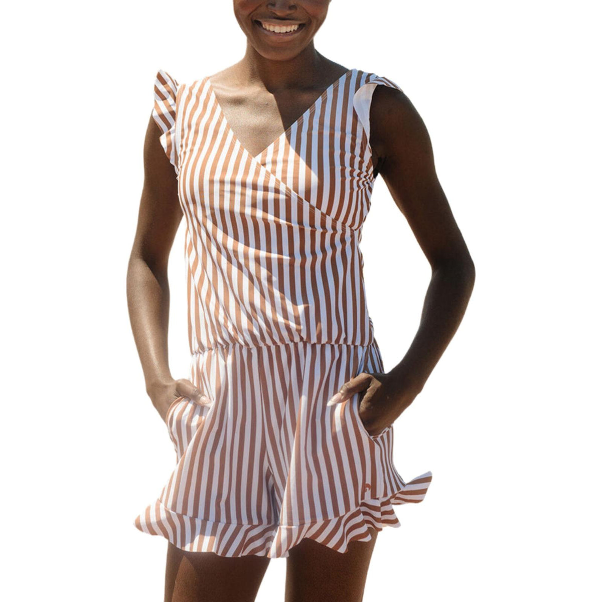 Women's Printed One-Piece Boxer Swimsuit