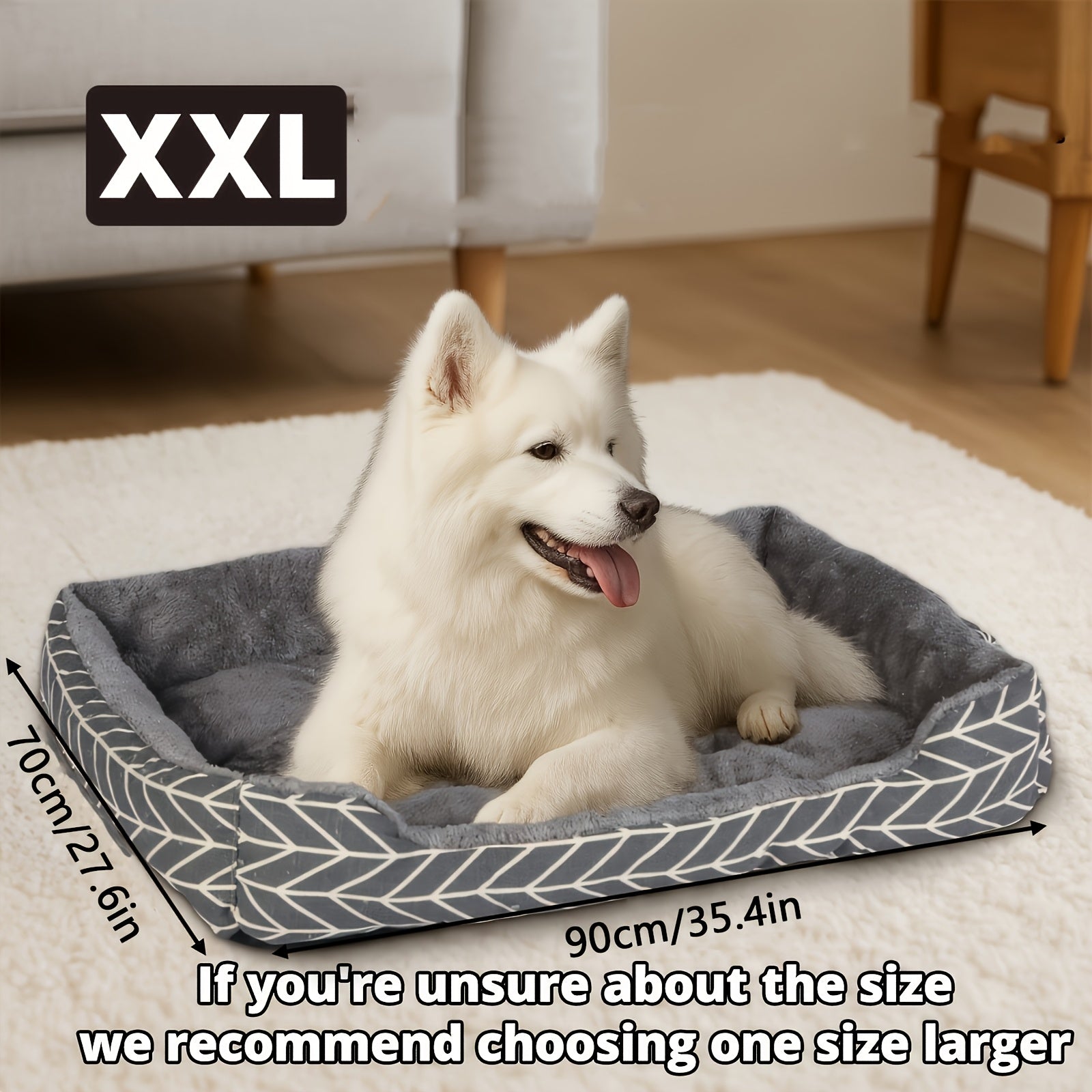 Extra Large Plush Dog Bed - Heavy-Duty Thermal Pet Mattress, No Assembly Needed, Soft Cushioned Interior for Large, Medium, Small Dogs - Ideal for Indoor/Outdoor Use, Easy-Clean