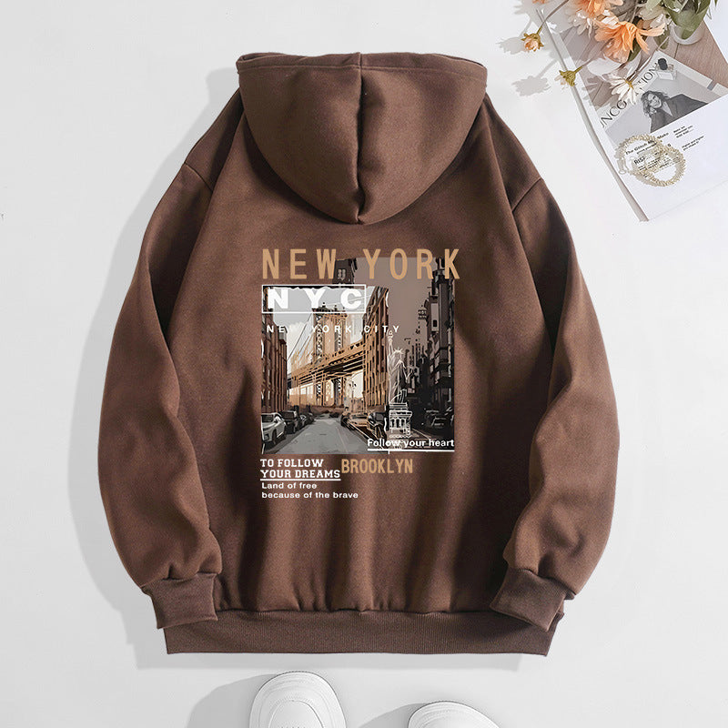 Cozy Fleece-Lined Women's Streetwear Hoodie for Winter