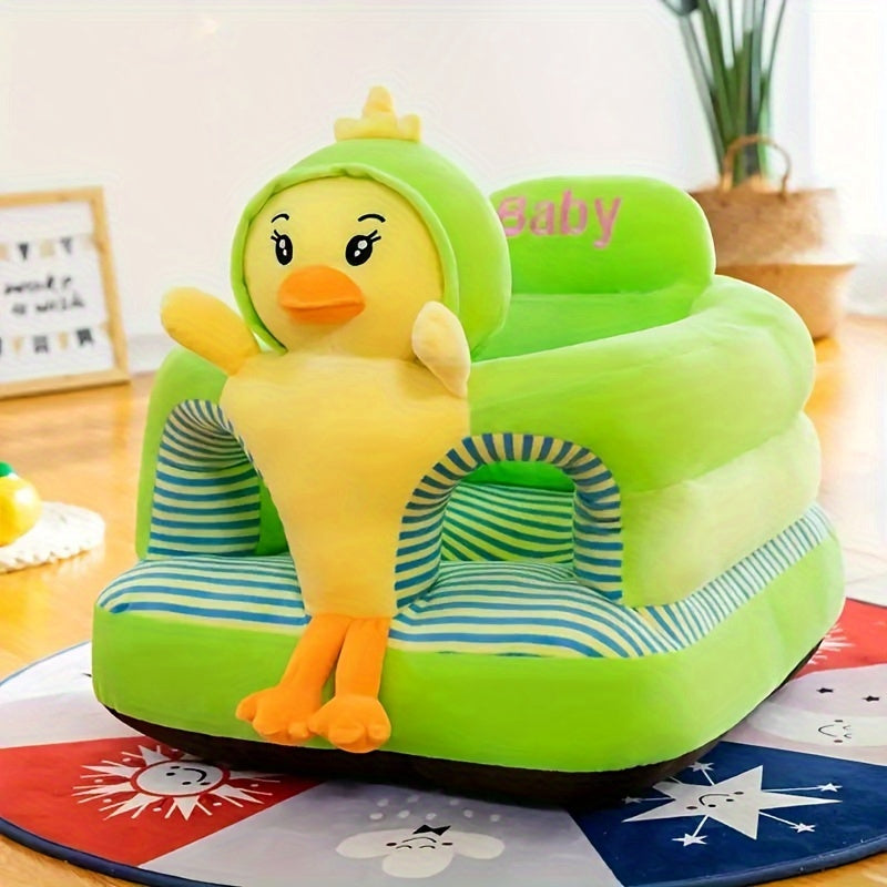 Cartoon Kids Sofa Chair – Soft Thickened Green Seat, Portable Space‑Saving Design