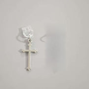 Silvery Cross Dust Plug Phone Charm – Protective Port Cover for iPhone and Type‑C Devices