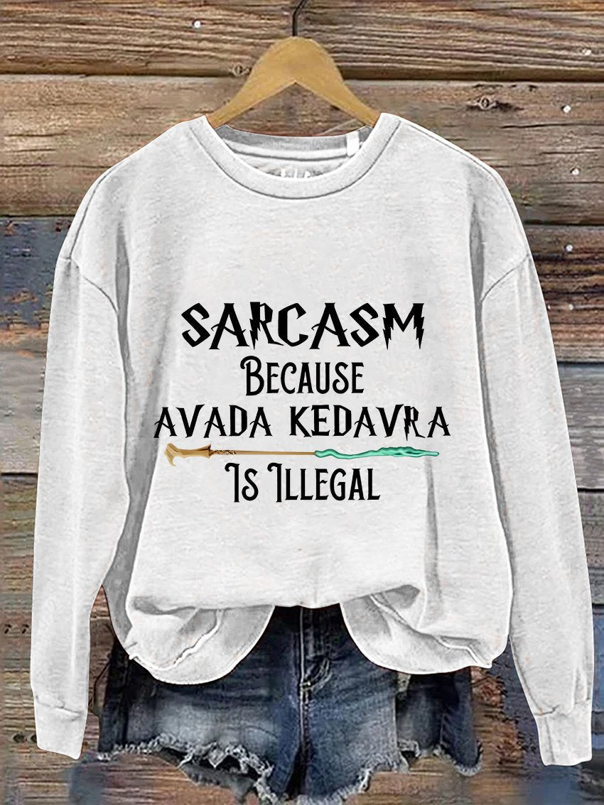 Women's 3D Print Letter Pullover Sweatshirt