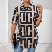 Printed Loose-fit Shirt Women's Top